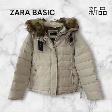 ZARABASIC 후드 부착 다운 자켓 코트 L 사이즈