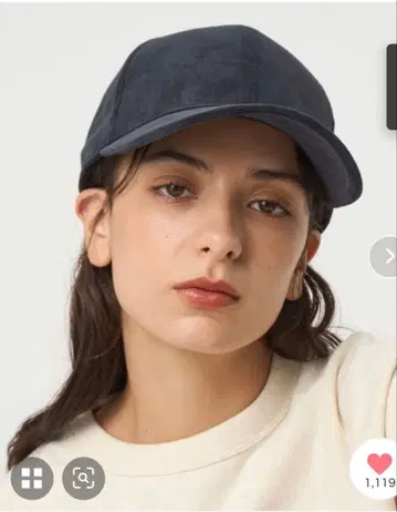 [택 포함] 코듀로이 캡 네이비 그린 라벨 릴랙싱