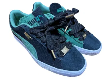 Puma Suede 네이비/그린 스니커즈 [ 스웨이드 ]