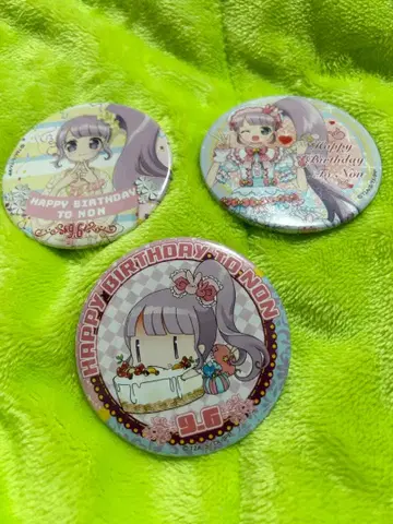 캐릭터 생일 배지 3개 세트 마나카 논 논 프리파라