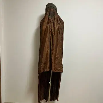 브라운 새틴 부르카 민족 의상