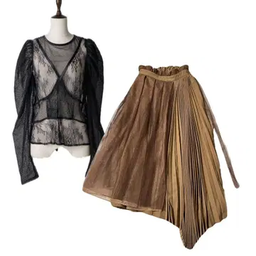 정가 17,000엔 정도 LA BELLE ETUDE 튤 플리츠 스커트