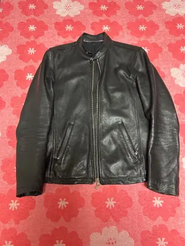 쉽스 블랙 가죽 싱글 라이더 자켓