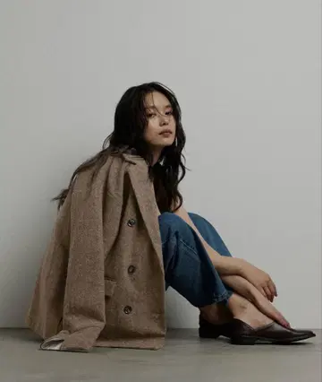 hellam 트위드 더블 오버 자켓