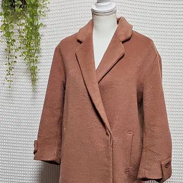 SLY (F) 롱 코트 핑크 브라운