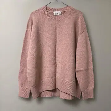 야마다야 Vin 핑크 니트 스웨터 긴팔 슬릿