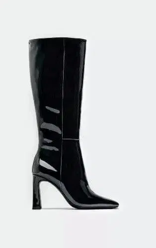 블랙 롱 부츠 ZARA 스틸레토 36 23cm