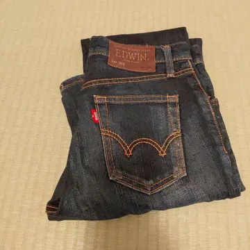 EDWIN 로트 502 다크 블루 청바지