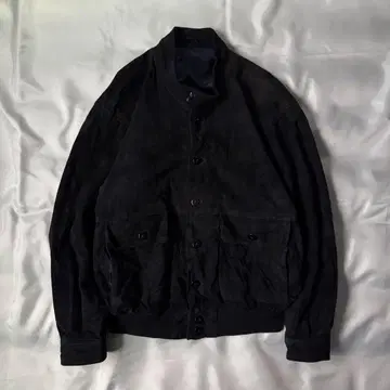 [레어] 80s 유로제 블랙 스웨이드 가죽 발스타 자켓