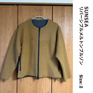 SUNSEA 선시 멜톤 블루종 자켓