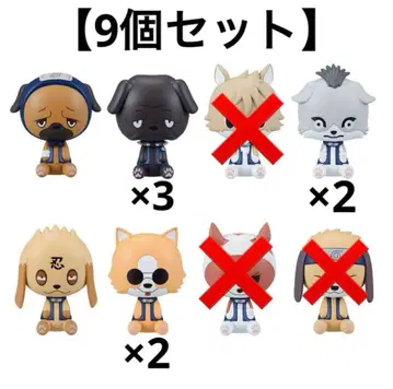 NARUTO 제일복권 나미노쿠니 편 E상 닌견 쵸코놋코 피규어 9개 세트