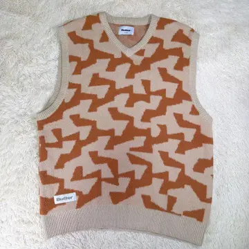 [ 레어 ] butter goods 버터굿즈 올 패턴 니트 베스트 XL