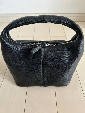 스타일 믹서기 블랙 가죽 핸드백