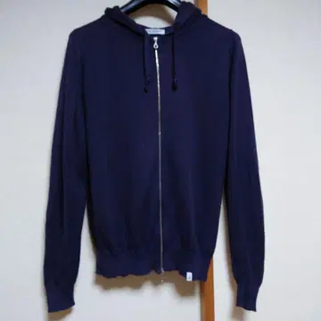 JOHN SMEDLEY 네이비 씨 아일랜드 코튼 후드티 M