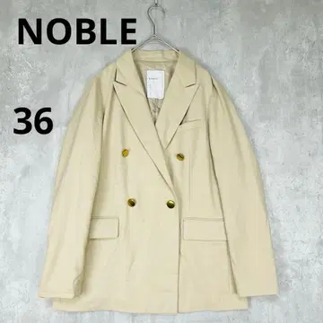 NOBLE 더블 브레스트 테일러드 자켓 베이지
