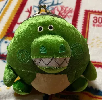 토이스토리 렉스? 봉제 인형 가마구치형 파우치 잡화 수납 레어 희귀