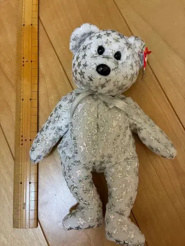 TY 실버 별 패턴 봉제 인형 2000년제