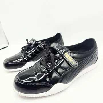 [ 새상품급 ] PUMA 에나멜 벨크로 블랙