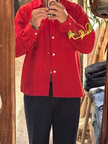 ARROW제 울 오픈 카라 셔츠