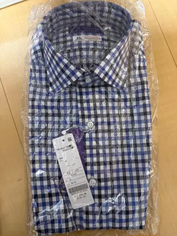 Maker's Shirt 파랑과 화이트 체크 와이셔츠
