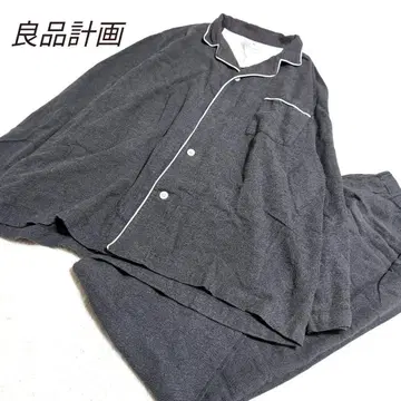 무인양품 L-XL 빅 파이핑 파자마 세트