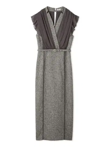 릴리 브라운 쉬폰 레이어드 트위드 원피스