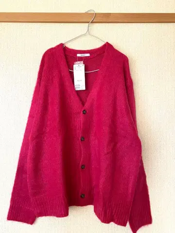 새상품 5390엔 디스코트 루즈핏 모헤어 라이크 니트 가디건
