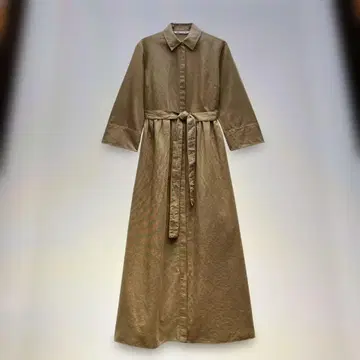 ZARA 카키 긴팔 셔츠 원피스