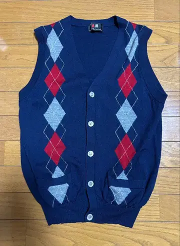 VAN JAC 아가일 무늬 니트 베스트