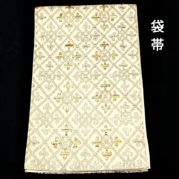 후쿠로 오비 순수 실크 플뢰르 드 리스?