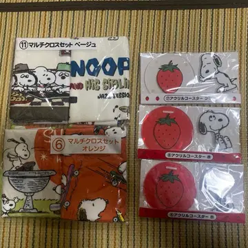 스누피 멀티 크로스 세트 아크릴 코스터 제일복권