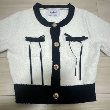 epine 파이핑 리본 가디건