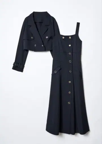 REDYAZEL 3WAY 자켓 x 원피스 네이비