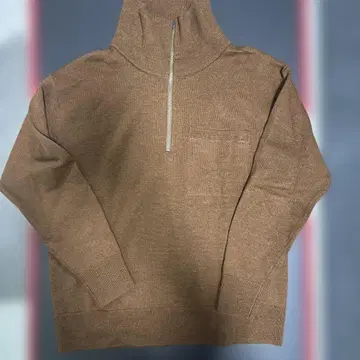 MHL, 브라운 하프 지퍼 스웨터 M 사이즈