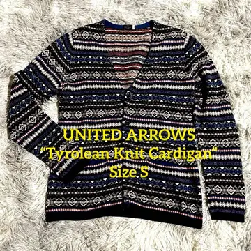 UNITED ARROWS 티롤리안 무늬 니트 가디건 S 사이즈