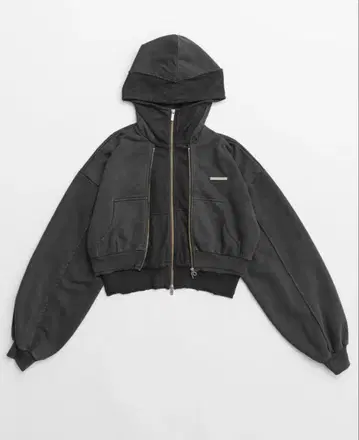 PRANK PROJECT 피그먼트 레이어드 더블 후드 맨투맨