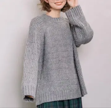 니트 refinedworks 로빙 변형 편직 루즈핏 PO 그레이 긴팔