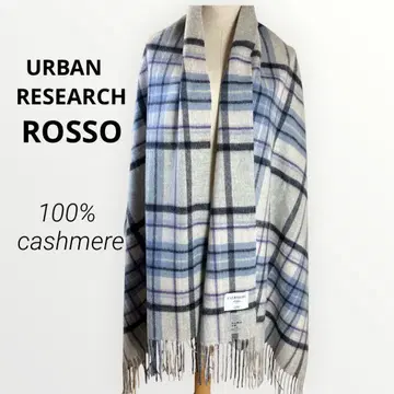 [컨디션 최상] 어반리서치 로쏘 캐시미어 100% 대형 스톨 고급 체크