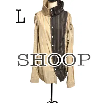 [ 새상품급 ] 슈프 비대칭 변형 셔츠 오버 사이즈 스트라이프