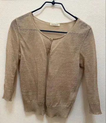 Lois CRAYON [ M 사이즈 ] 베이지 7부 소매 가디건