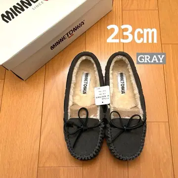 미네통카 모카신 그레이 23cm