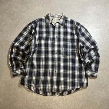 90s 에디 바우어 플란넬 셔츠 옴브레 긴팔 셔츠