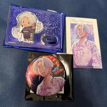 도쿄 리벤저스 쿠로카와 이자나 아크릴 스탠드 캔뱃지 특전 AGF