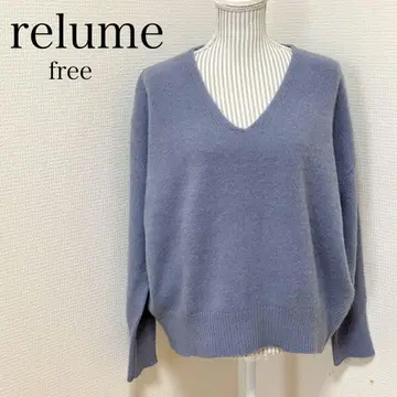 relume 레리움 헤어리 fur v 풀오버 블루 택 포함 새상품