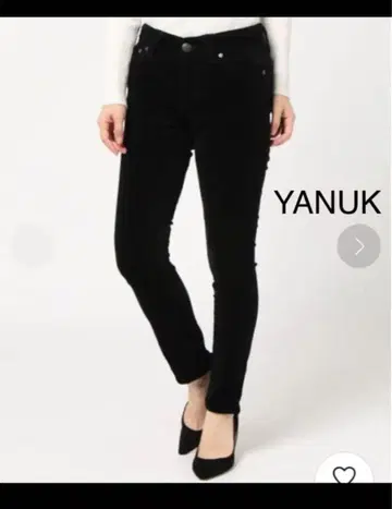 YANUK 야누크 코듀로이 앵클 스키니 팬츠 PATRICIA 블랙