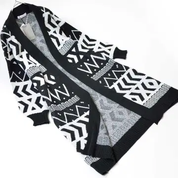 새상품 택 포함 M 블랙 계열 롱 가디건 니트 여성용