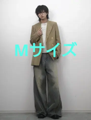 [GRANCY] 지퍼 디자인 배기 데님 팬츠 블루 M 사이즈