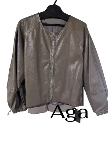 야마다야 Aga 브라운 페이크 가죽 자켓