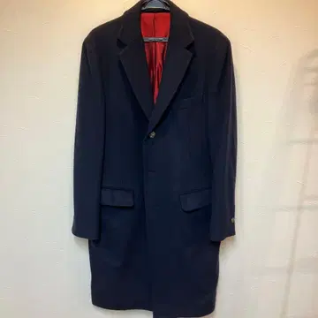 ROYAL ROW 네이비 체스터 코트 울 캐시미어 혼방