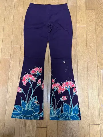 꽃무늬 플레어 팬츠 (퍼플)